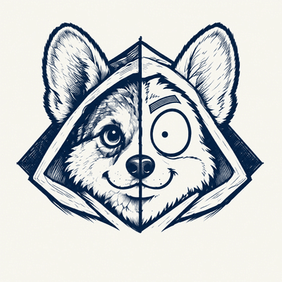 Mystic Monk corgi head emblem
